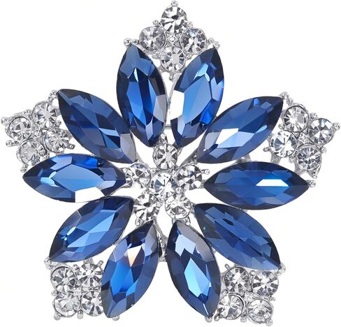 Gyn&Joy Crystal Blooming Flower Brooches For Women in Saudi Arabia