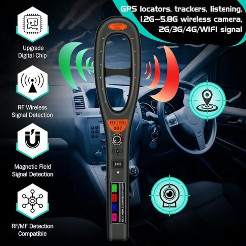 كاشف أخطاء نظام تحديد المواقع العالمي (GPS)، كاشف مكافحة التجسس لتتبع نظام تحديد المواقع العالمي (GPS) للسيارة/إشارة التردد اللاسلكي، مكتشف الكاميرا الخفية، مكنسة الأخطاء الإلكترونية لتردد الراديو اللاسلكي in Kuwait