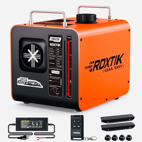 9L Diesel Heater, 8KW 12V/24V/110V/240V All in One Diesel Heater with LCD Switch, Remote Control, Muffler for Truck, RV, Home, Car, Campers, Boat, White in Kuwait
