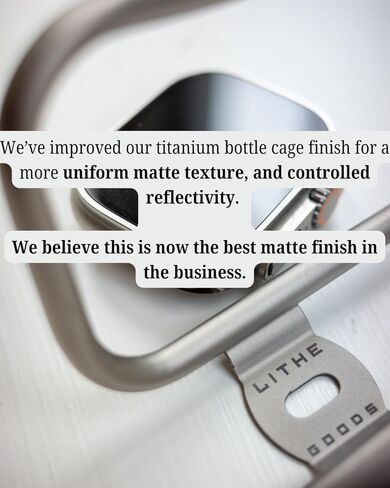 Titanium Water Bottle Cage for Bikes by LITHE GOODS, Ti screws included (Lighter Weight) in Saudi Arabia
