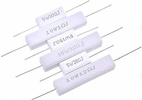 5W 10W Ceramic Cement Resistor 5% 10 Pcs In A Pack 0.1R 1K 2.4K 3K 3.3K 5.1K 6.8K 12K 20K 30K 100K 0.25R 0.5R 3R 27R 12R 100R(5W 6.8K) in Kuwait