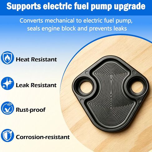 Fit for Billet SB Fuel Pump Block-Off Plate Kit, Black Fuel Pump Blockoff Plate Fit for Small Block 289 302 351W(Black) in Kuwait