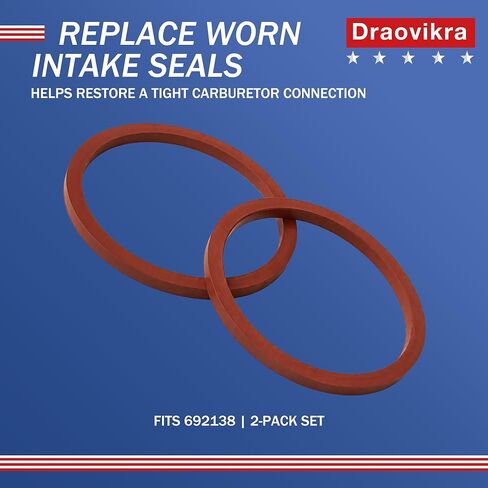 692138 O Ring Seal Compatible with 281735, Carburetor Intake Manifold Rubber Gasket Replacement for Briggs and Stratton Engine, Red O Ring Kit 2 Pcs in Kuwait