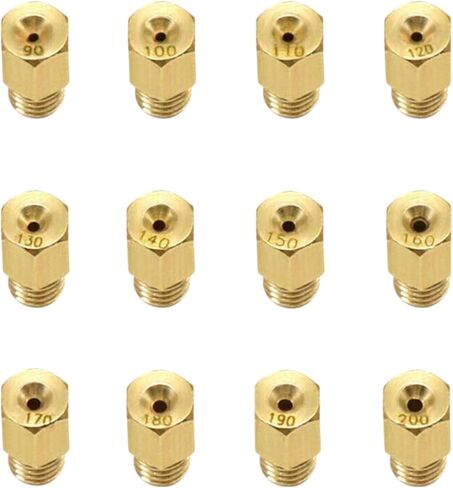 12Pcs Carburetor Main Jets for Mikuni VM TM Carb #90 - #200 For Power Jet Motorcycle in Kuwait