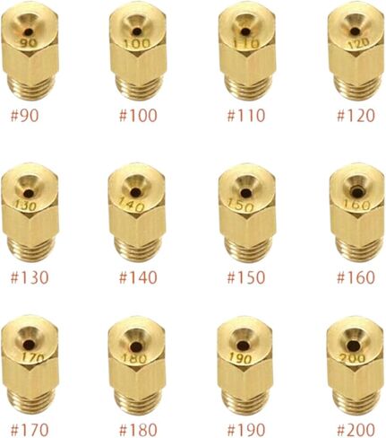 12Pcs Carburetor Main Jets for Mikuni VM TM Carb #90 - #200 For Power Jet Motorcycle in Kuwait