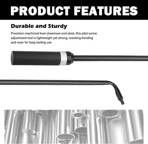 16.37" Carburetor Adjustment Tool,360° Swivel Pilot Screw Adjustment Tool with 110° Angled Head & Non-Slip Handle,Universal Carburetor Screwdriver for ATV/Motorcycle in Kuwait