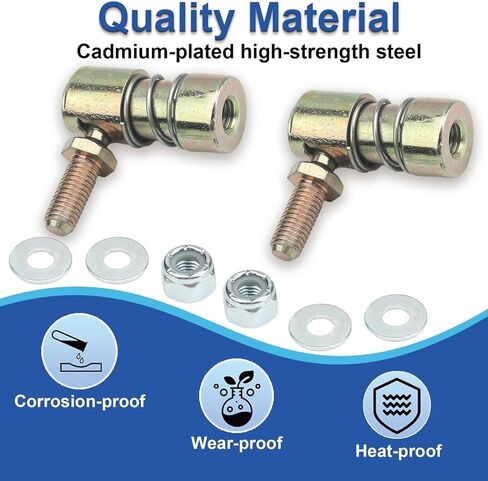 2-Pack Throttle Disconnect Quick Release Ball Joint, 1/4-28 in Female Thread Steel Linkage Fitting with Spring, Throttle Cable Ball End, Steel Carburetor Linkages in Kuwait