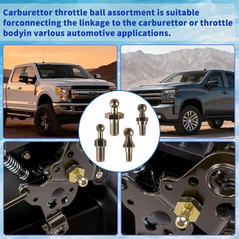 20-2 Carburetor Throttle Ball Assortment Compatible with Holley Carburetor Linkage & Control Steel Material Throttle Cable Ball Stud (1 Sets) in Kuwait