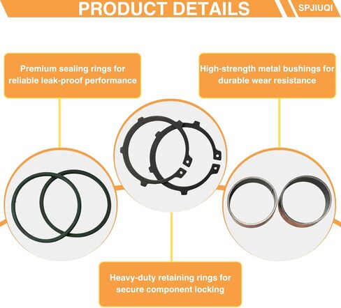 RE271456 Hydraulic Steering Cylinder Seal Kit - Fit for John Deere Tractor 5045D, 5045E, 5050E, 5055D, 5055E, 5058E, 5060E, 5065E, 5065M, 5067E, 5070M, 5075E, 5075M, 5076E, 5076E, 5078E, 5080M in Kuwait