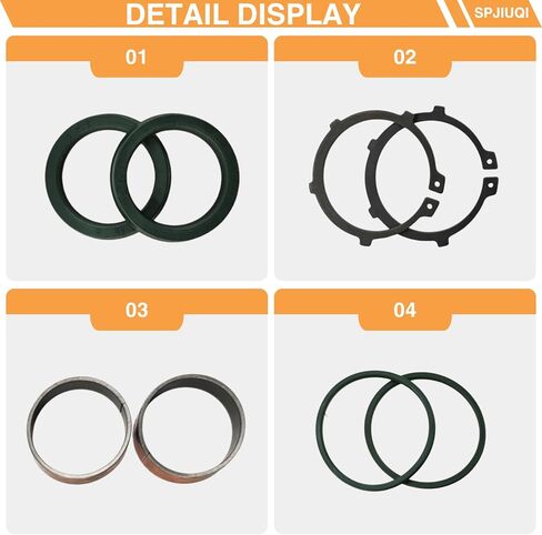 RE271456 Hydraulic Steering Cylinder Seal Kit - Fit for John Deere Tractor 5045D, 5045E, 5050E, 5055D, 5055E, 5058E, 5060E, 5065E, 5065M, 5067E, 5070M, 5075E, 5075M, 5076E, 5076E, 5078E, 5080M in Kuwait