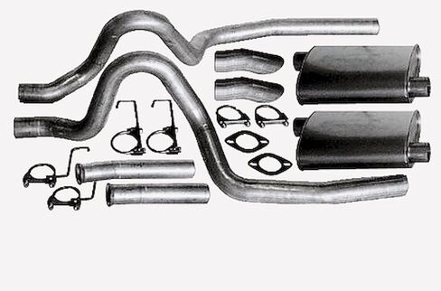 نظام العادم JEGS Cat-Back | ل1987-1993 موستانج LX/GT 5.0L و1993 كوبرا | بالألمنيوم | تتضمن 4 أنابيب، 2 كاتم صوت، 2 طرفي ترتيب لأسفل، 4 شماعات، 2 شفاه، 2 مشابك وأدوات in Kuwait