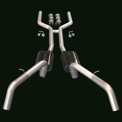 طقم عادم Flowmaster 17201 American Thunder Crossmember-Back مقاس 3 بوصة من الفولاذ الألومنيوم متوافق مع 1967-1969 Chevy Camaro وPontiac Firebird V8 in Kuwait