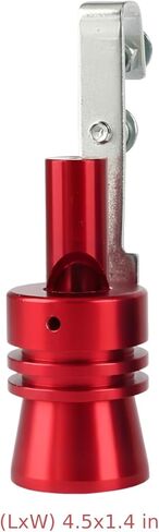 3 Pcs Turbo Sound Whistle, Red Aluminum Exhaust Muffler Pipe Whistle Tail Throat, Universal Car Roar Maker, XL Size for Fake Blow Off Valve Sound, Easy Installation in Kuwait