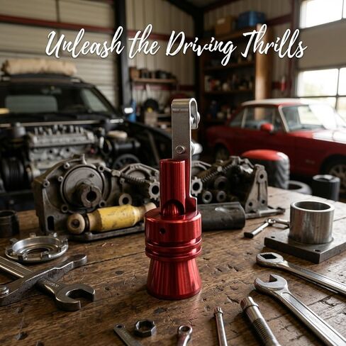 3 Pcs Turbo Sound Whistle, Red Aluminum Exhaust Muffler Pipe Whistle Tail Throat, Universal Car Roar Maker, XL Size for Fake Blow Off Valve Sound, Easy Installation in Kuwait