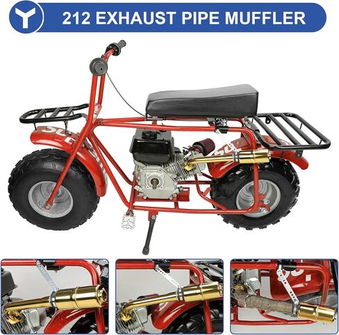 YOXUFA 212 Exhaust Header Pipe Muffler Kit Compatible with Predator 212 224 196cc GX160 Engine Coleman CT200U-EX CT200U BT200X KT196 Baja Warrior MB200 Axis M200 Mini Bike Go Kart Performance Parts in Kuwait
