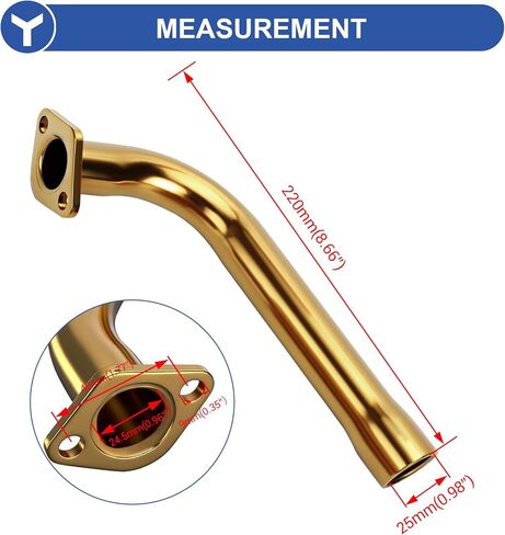 YOXUFA 212 Exhaust Header Pipe Muffler Kit Compatible with Predator 212 224 196cc GX160 Engine Coleman CT200U-EX CT200U BT200X KT196 Baja Warrior MB200 Axis M200 Mini Bike Go Kart Performance Parts in Kuwait