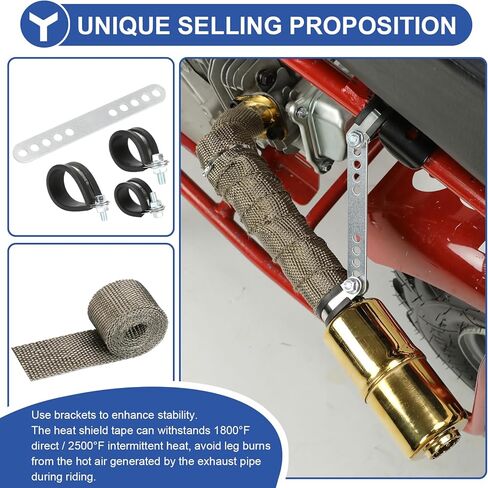 YOXUFA 212 Exhaust Header Pipe Muffler Kit Compatible with Predator 212 224 196cc GX160 Engine Coleman CT200U-EX CT200U BT200X KT196 Baja Warrior MB200 Axis M200 Mini Bike Go Kart Performance Parts in Kuwait