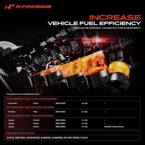 A-Premium Vapor Canister Vent Solenoid Valve Compatible with Toyota Corolla 2000-2004, Matrix 2003-2005 & Chevrolet Prizm 2000-2002 & Pontiac Vibe 2003-2005, 1.8L in Kuwait