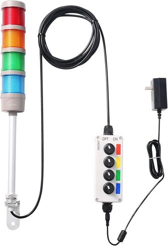 4 مصابيح برج أندون LED فائقة السطوع، قابلة للتشغيل، محول صناعي بطول 6 أقدام، جاهز للتشغيل والتوصيل in Kuwait