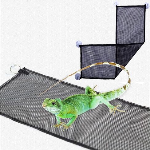 2Pcs Bearded Dragon Lizard Hammock - Breathable Mesh Geckos Hammock Reptile Hammock, Suitable for Lguanas, Axolotls, Anoles, Geckos, Snakes, Chameleon in Kuwait