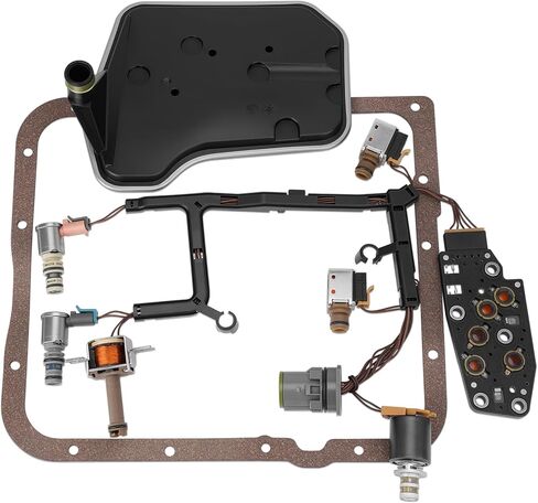 4L60E 4L65E Automatic Transmission Master Solenoid Kit EPC TCC 3-2 PWM w/Harness Filter Gasket Compatible with GM 1993-2002 M30 M32 Replace#24227747 24215111 24230298 8677314 8683187 24208576 in Kuwait