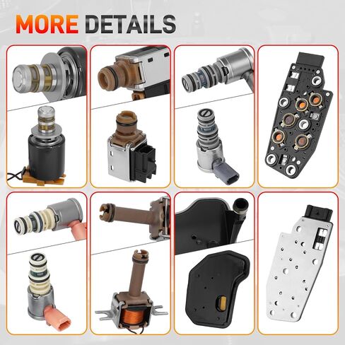 4L60E 4L65E Automatic Transmission Master Solenoid Kit EPC TCC 3-2 PWM w/Harness Filter Gasket Compatible with GM 1993-2002 M30 M32 Replace#24227747 24215111 24230298 8677314 8683187 24208576 in Kuwait