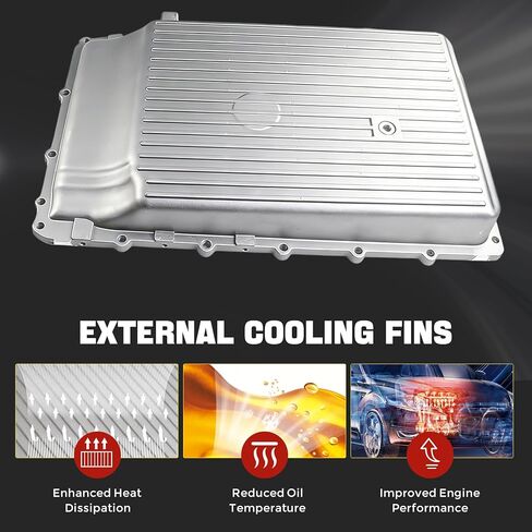 265-897 Upgraded aluminum Transmission Oil Pan Ten Speed Transmission Filter with Magnetic Drain Plug & Gasket Fit for 2017-2023 F150, 2018-2023 Expedition/Mustang/Navigator, 2019-2023 Ranger in Kuwait