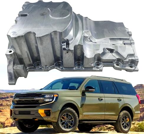 SHOWSEN 264-323 Engine Oil Pan Sump with Drain Plug Compatible with 2011-2023 Ford F-150,Expedition/Transit-150/Transit-250/Transit-350 15-24,Mustang 11-17,3.3L 3.5L 3.7L Replacement BR3Z6675P in Kuwait