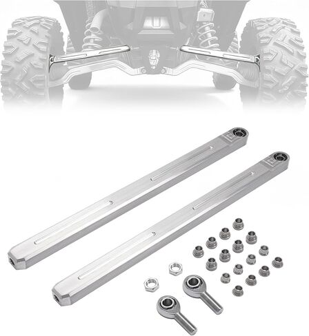 ALMULOO Rear Upper Radius Rods Arms Compatible with 2014-2023 Polaris Turbo/RZR XP 1000/RZR RS1 High Ground Clearance Protective Oil Coating Aluminium Silvery in Kuwait