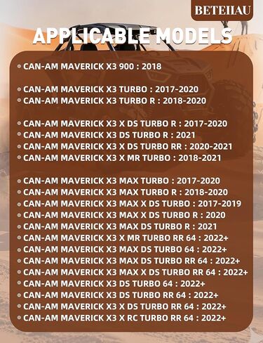 Heavy Duty Rear Radius Rods Set of 6 for 2017–2023 Can-Am Maverick X3 64" (X3 Turbo/Turbo R/RR/MAX), High Clearance Straight Radius Arms, Steel Stability Upgrade, Wrinkle Black Powder Coated in Kuwait