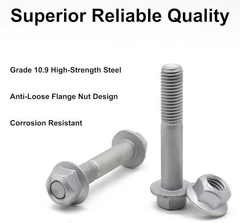 Pair Rear Strut Bolt & Flange for Honda CR-V 2002-2006, Element 2003-2011, Civic 2006-2015 & More - Rear Lower Shock Mount to Trailing Arm/Control Arm in Kuwait
