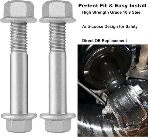 Pair Rear Strut Bolt & Flange for Honda CR-V 2002-2006, Element 2003-2011, Civic 2006-2015 & More - Rear Lower Shock Mount to Trailing Arm/Control Arm in Kuwait