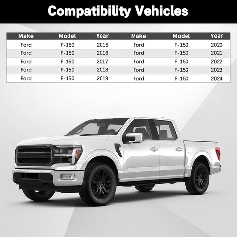 ترقية زوج واحد من مجموعة SES الخلفية المطاطية الخلفية المساعدة المتوافقة مع 2015-2024 Ford F-150 2WD و4WD المحور عثرة التوقف استبدال دائم يحل محل FR1504E in Kuwait