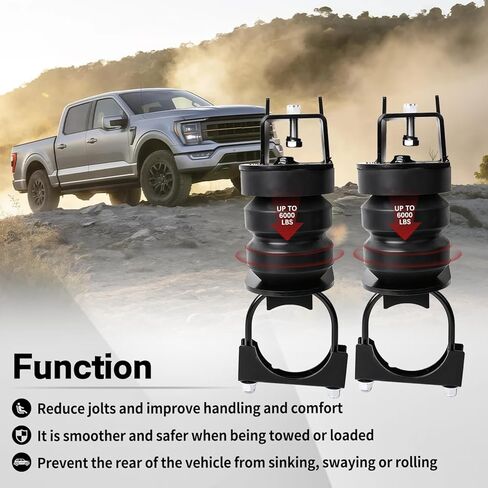 ترقية زوج واحد من مجموعة SES الخلفية المطاطية الخلفية المساعدة المتوافقة مع 2015-2024 Ford F-150 2WD و4WD المحور عثرة التوقف استبدال دائم يحل محل FR1504E in Kuwait