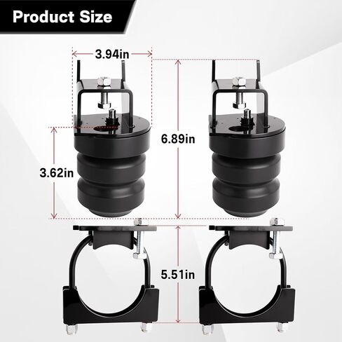 ترقية زوج واحد من مجموعة SES الخلفية المطاطية الخلفية المساعدة المتوافقة مع 2015-2024 Ford F-150 2WD و4WD المحور عثرة التوقف استبدال دائم يحل محل FR1504E in Kuwait