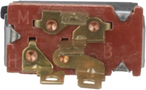 KarParts360 For دودج D350/D150/D250 1990 1991 1992 1993 مكيف هواء ومفتاح محرك منفاخ السخان | أسود، فضي | مواد الإسكان المعدنية والبلاستيكية | 4 شفرات طرفية | الترباس على طريقة المرفق | ل 3846256 in Kuwait