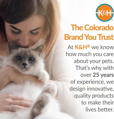 وسادة سرير للقطط ذاتية التدفئة من K&H PET Products، وسادة حرارية للقطط والكلاب ذاتية التسخين، حصيرة لتدفئة القطط للقطط الوحشية والداخلية، دقيق الشوفان/الشوكولاتة 21 × 17 بوصة in Saudi Arabia