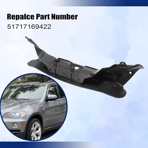 لوحة مقصورة محرك واحدة سوداء GXARTS 51717169422 متوافقة مع BMW X5 X6 E70 E71 2007-2013 in Kuwait