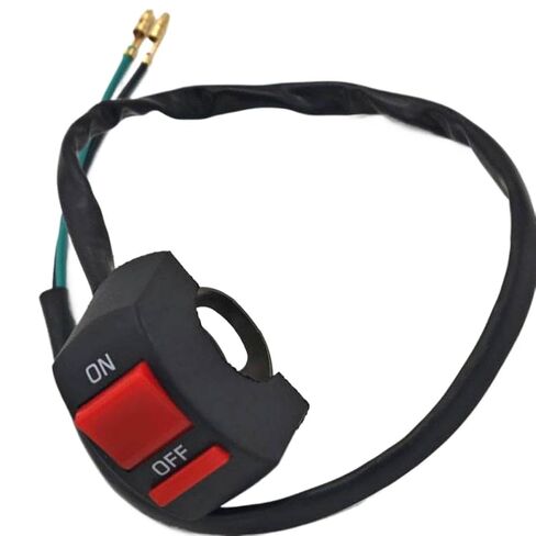 مفتاح تشغيل اللهب لمقود الدراجة النارية العالمي، زر تشغيل وإيقاف متوافق مع محرك Moto ATV Bike DC12V 10A باللون الأسود in Kuwait