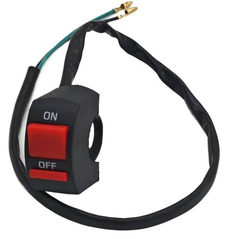 مفتاح تشغيل اللهب لمقود الدراجة النارية العالمي، زر تشغيل وإيقاف متوافق مع محرك Moto ATV Bike DC12V 10A باللون الأسود in Kuwait