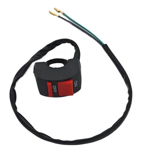 مفتاح تشغيل اللهب لمقود الدراجة النارية العالمي، زر تشغيل وإيقاف متوافق مع محرك Moto ATV Bike DC12V 10A باللون الأسود in Kuwait