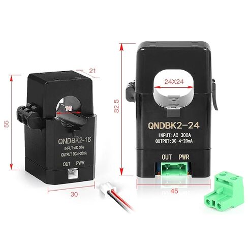 QNDBK2-16 AC 5A 10A 20A 50A 100A 200A الإخراج 4 20mA سبليت الأساسية الارسال الحالي ct المشبك محول التيار الاستشعار 4-20mA (AC 50A 4-20mA QNDBK2-24) in Kuwait