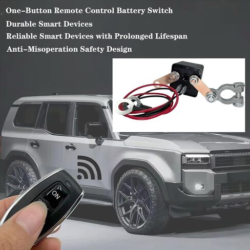 بطارية التحكم عن بعد اللاسلكية 12 فولت 200 أمبير، مفتاح قطع الطاقة المضاد للسرقة للسيارة، مفتاح حماية التسرب، مع زوج من مفاتيح التحكم عن بعد اللاسلكية والتعليمات، مناسبة للمركبات الترفيهية والشاحنات والسيارات in Kuwait