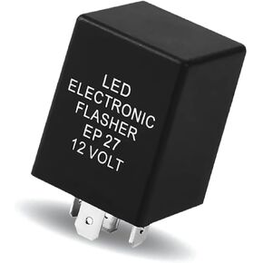 مرحل فلاش LED EP27 ذو 5 دبابيس، مرحل إشارة الانعطاف LED لإصلاح الفلاش الفائق، وميض السيارة 12 فولت، متوافق مع فورد دودج لينكولن ميركوري مازدا (أسود) in Kuwait