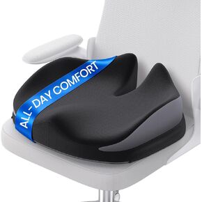 Benazcap Large Seat Cushion for Office Chair Memory Foam Coccyx Pain Relief Cushion Pillow for Back Support Non-Slip Seat Pad for Office Desk, Car Seat, Wheelchair, Sciatica in Kuwait