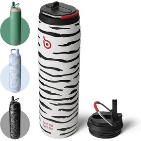 BOTTLE BOTTLE Stainless Steel Water Bottle with Straw and Lid 32oz Vacuum Insulated Water Bottle Stay Cold for 24 Hrs, Hot for 12 Hrs, Leak-Proof Wide Mouth Water Bottles for School,indigo blue in Kuwait