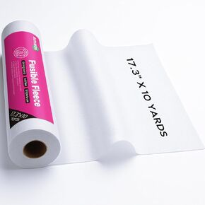 KOVIEDE Fusible Fleece Interfacing, 17.3" x 10 Yards Medium Weight One-Sided Loft Iron On Fusible Fleece White for Sewing, Quilting, Crafting and Home Decor in Kuwait