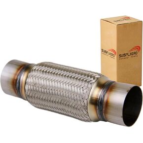 Exhaust Flex Pipe Universal Type 100% Stainless Steel For Heavy Duty and Cars (1 PC, 2.5X8X12 Clamps) in Saudi Arabia