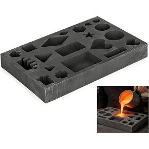 Graphite Mold for Metal Melting 20 Holes Metal Casting Mold for Jewelry Making Ingot Mold Nonstick Design for Smooth Finish Optimized Metalwork Gold Silver Flow for Casting Enthusiasts in Saudi Arabia