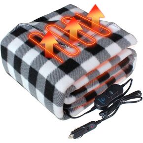 Electric Blanket,12 Volt Heated Blanket,Car Heated Travel Blanket, with a Timer, Warm Blanket for Cars,Office,Travelling (AT, 57"x40") in Saudi Arabia